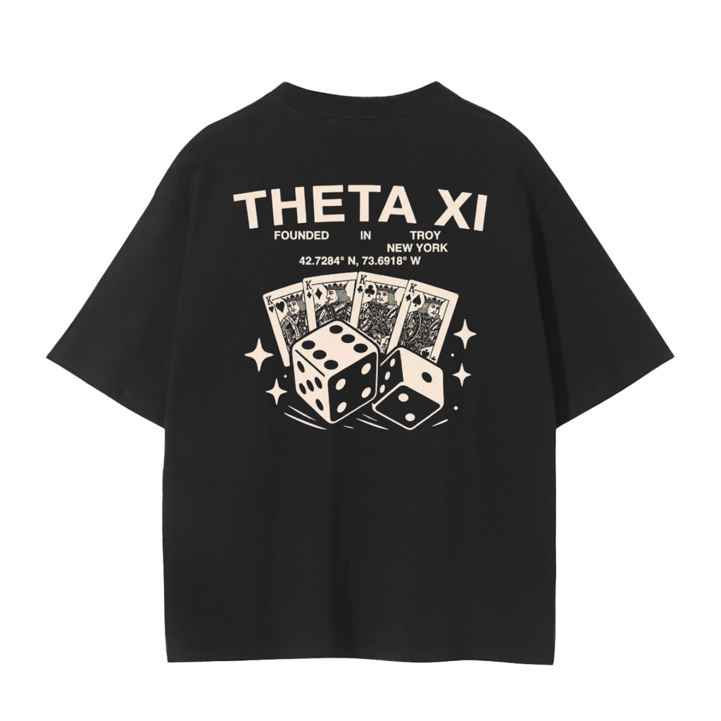 Theta Xi "Lucky Dice" Heavyweight Tee – Vintage Black