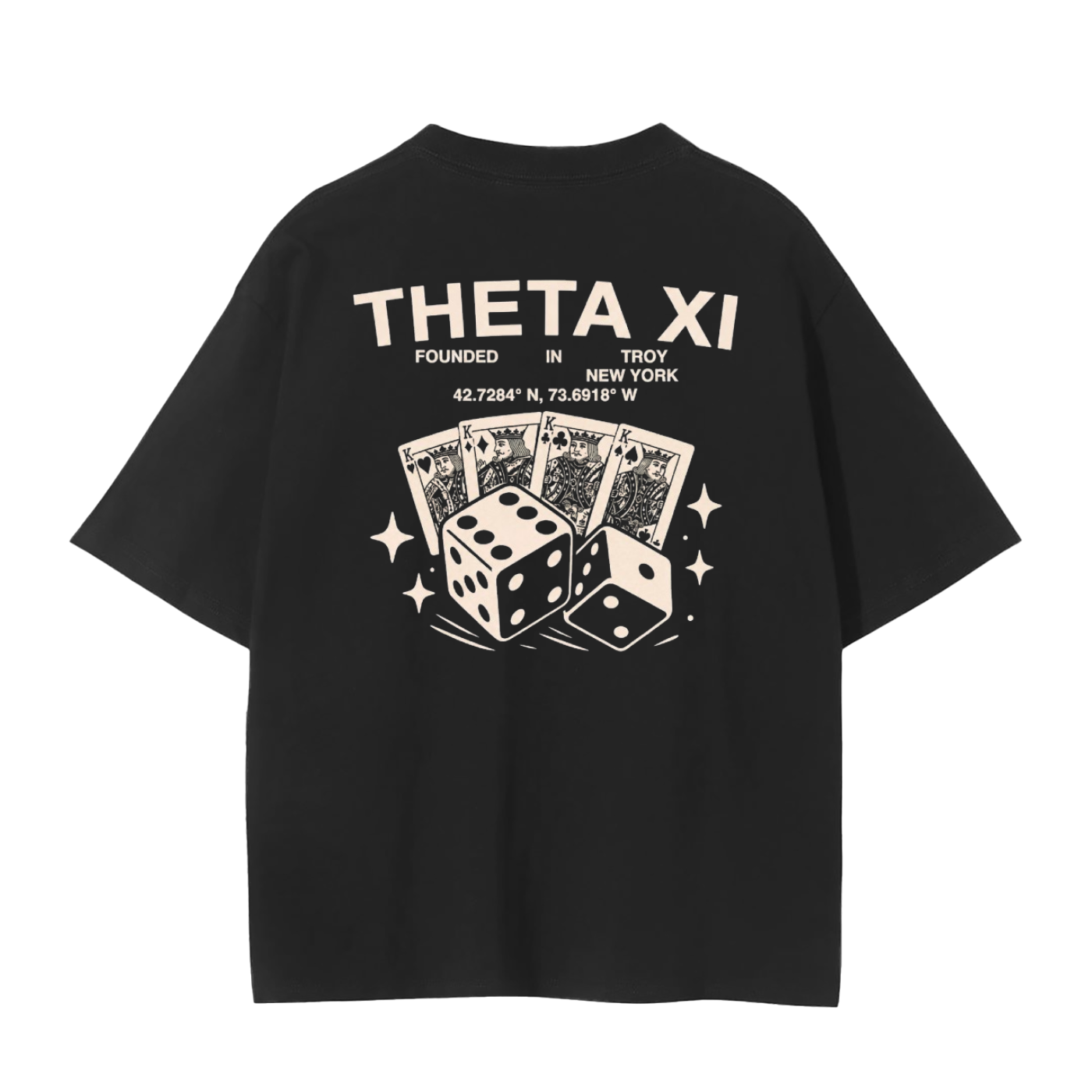 Theta Xi "Lucky Dice" Heavyweight Tee – Vintage Black